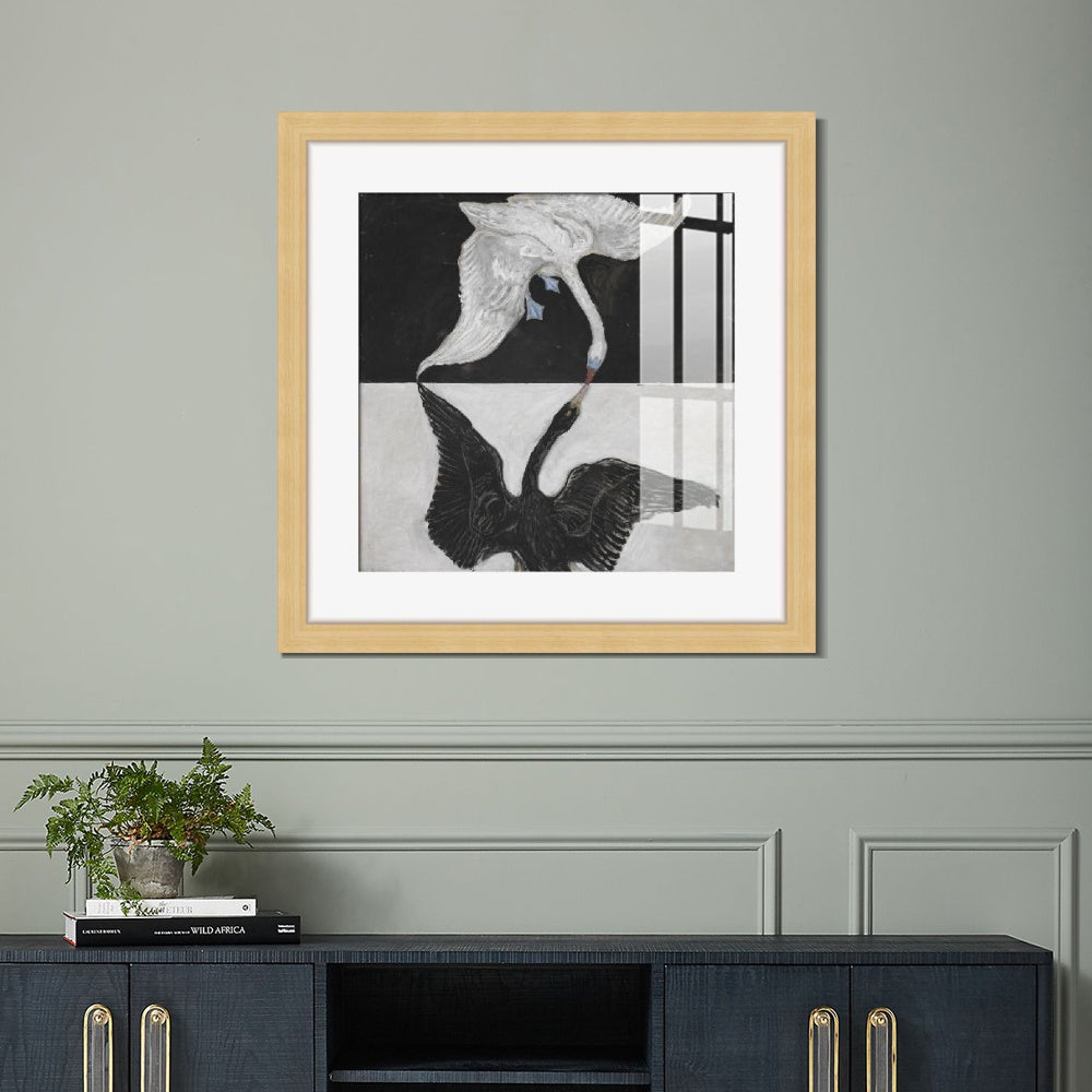 INVIN ART Framed Print Canvas Giclee Art Group ix Suw The Swan No 1,1915 by Hilma Af Klint Wall Art Office