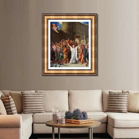 INVIN ART Framed Canvas Art Giclee Print Series#003 by Jean Auguste Dominique Ingres Wall Art Living Room Home Office Decorations