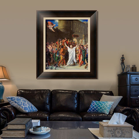 INVIN ART Framed Canvas Art Giclee Print Series#003 by Jean Auguste Dominique Ingres Wall Art Living Room Home Office Decorations