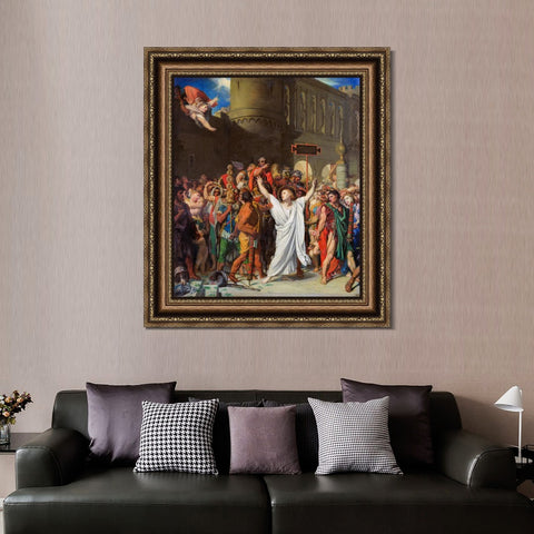 INVIN ART Framed Canvas Art Giclee Print Series#003 by Jean Auguste Dominique Ingres Wall Art Living Room Home Office Decorations