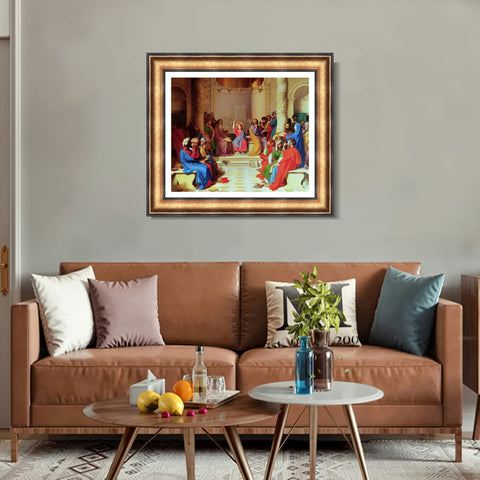 INVIN ART Framed Canvas Art Giclee Print Series#010 by Jean Auguste Dominique Ingres Wall Art Living Room Home Office Decorations
