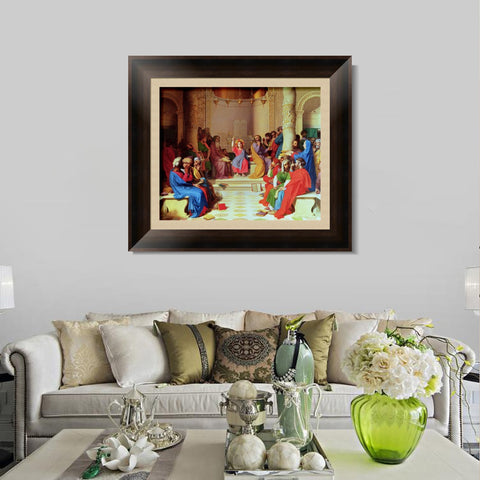 INVIN ART Framed Canvas Art Giclee Print Series#010 by Jean Auguste Dominique Ingres Wall Art Living Room Home Office Decorations