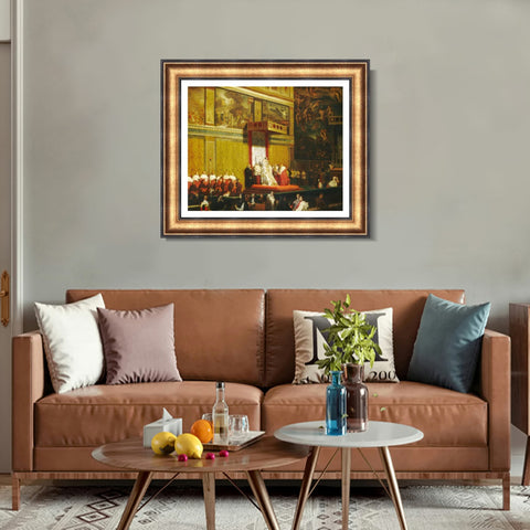 INVIN ART Framed Canvas Art Giclee Print Pope Pius VII in the Sistine Chapel by Jean Auguste Dominique Ingres Wall Art Living Room Home Office Decorations
