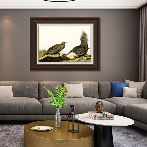INVIN ART Framed Canvas Art Giclee Print Snow Goose by John James Audubon Living Room Home Office Wall Art Decorations