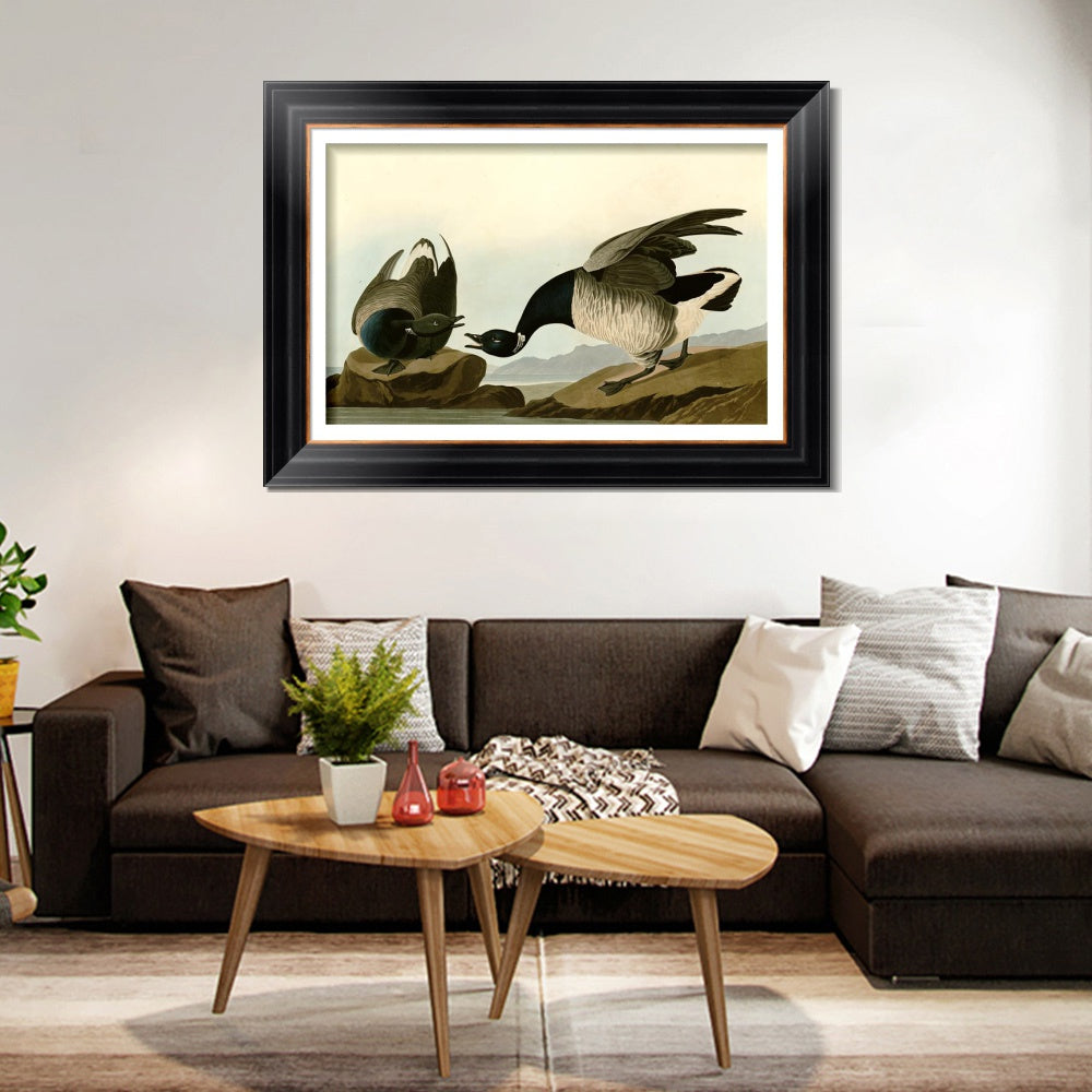 INVIN ART Framed Canvas Art Giclee Print Series#105 by John James Audubon  Home Office Wall Art Decorations