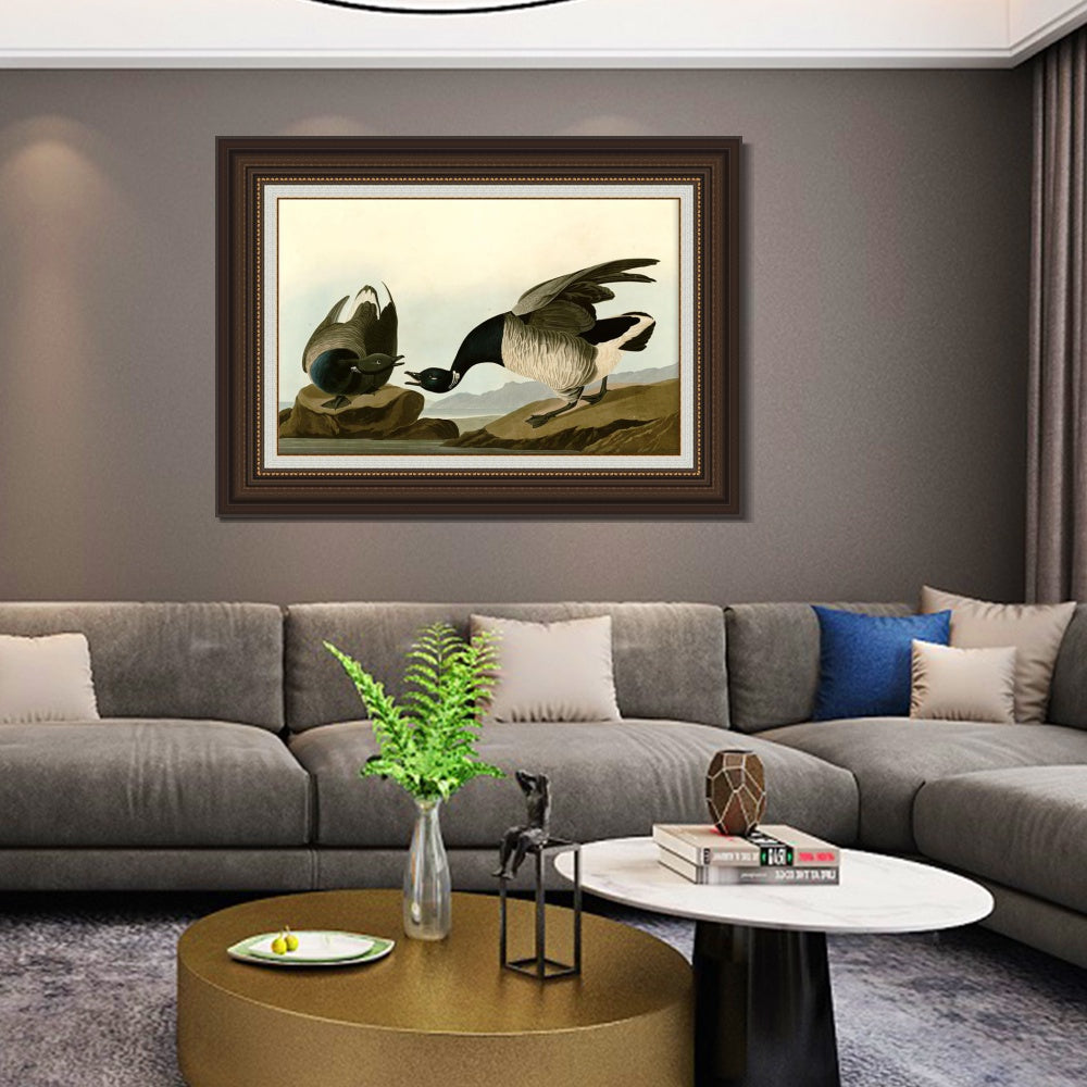 INVIN ART Framed Canvas Art Giclee Print Series#105 by John James Audubon  Home Office Wall Art Decorations