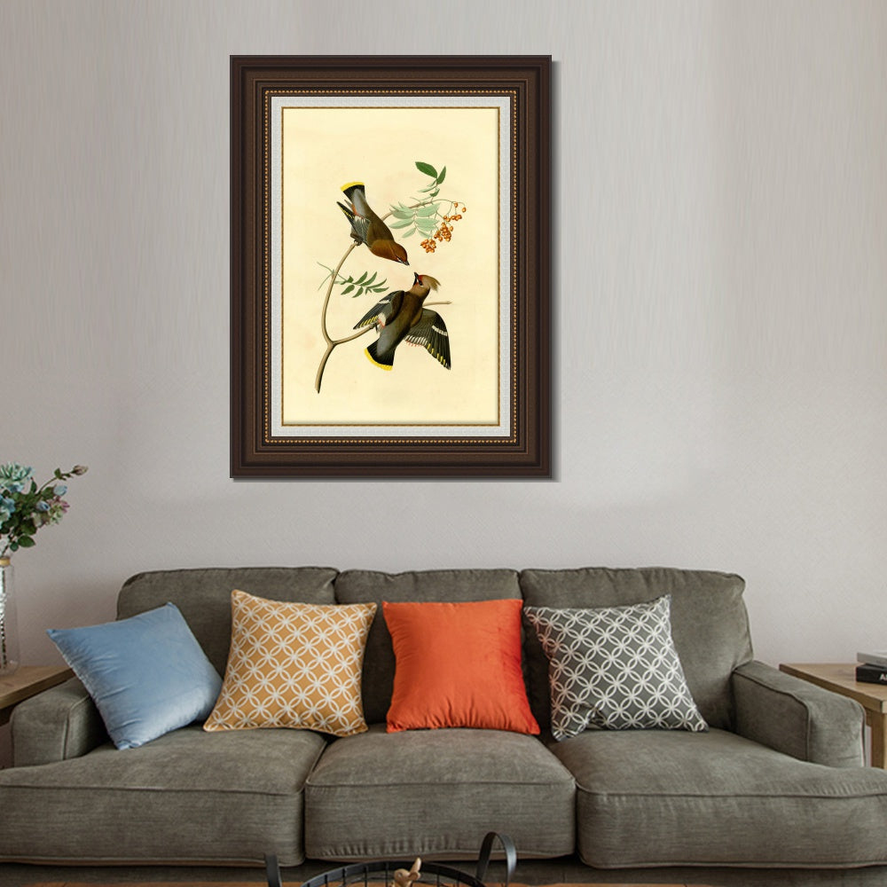 INVIN ART Framed Canvas Art Giclee Print Series#125 by John James Audubon  Home Office Wall Art Decorations