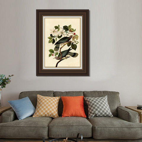 INVIN ART Framed Canvas Art Giclee Print Series#130 by John James Audubon Living Room Home Office Wall Art Decorations