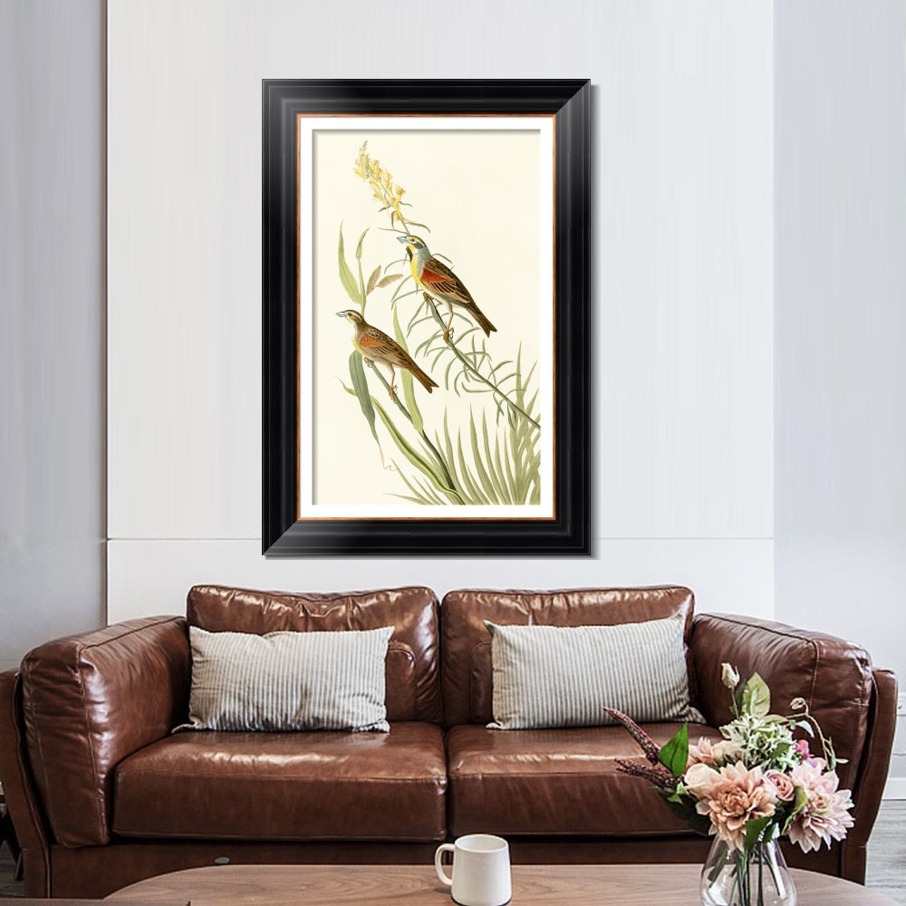 INVIN ART Framed Canvas Art Giclee Print Series#137 by John James Audubon  Home Office Wall Art Decorations