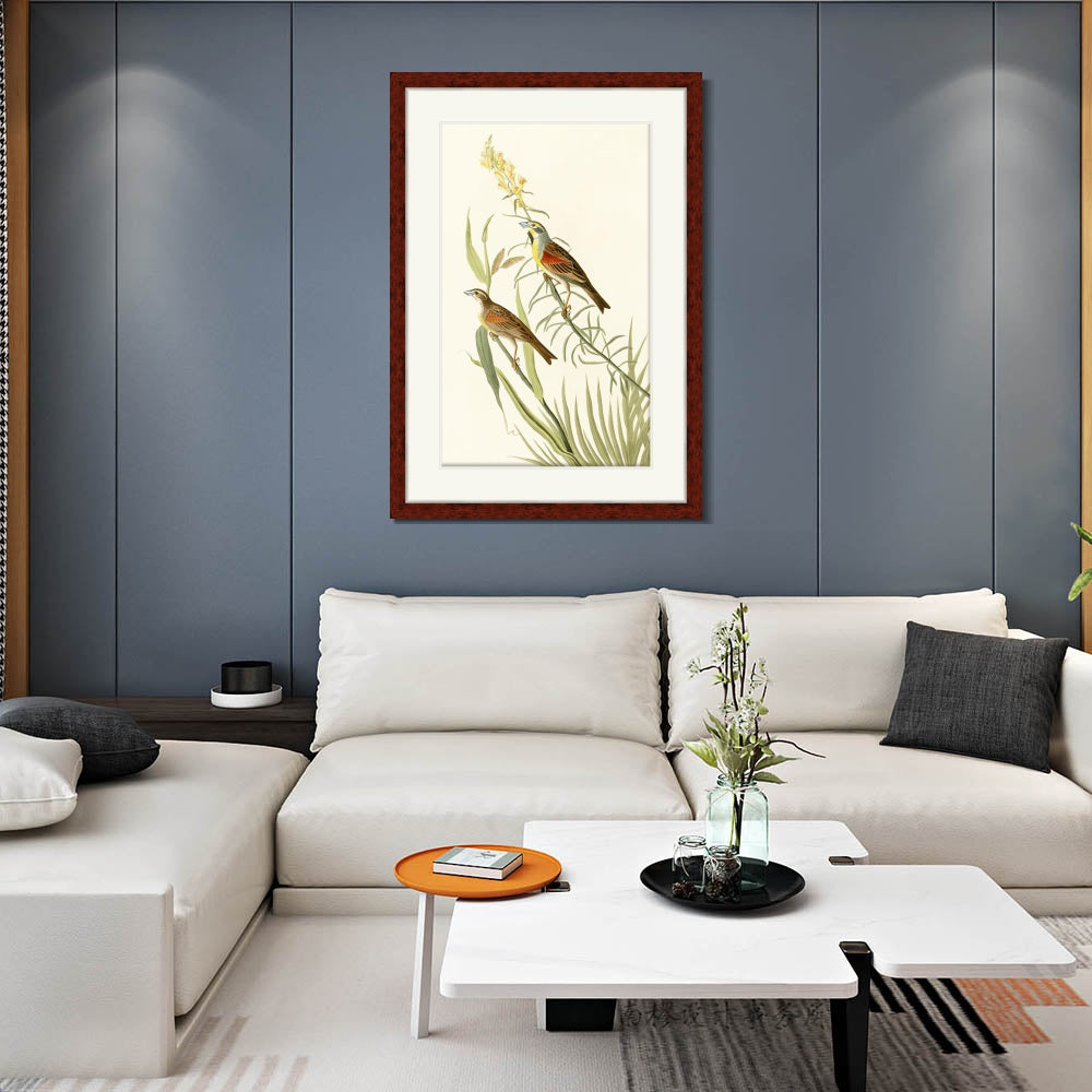 INVIN ART Framed Canvas Art Giclee Print Series#137 by John James Audubon  Home Office Wall Art Decorations