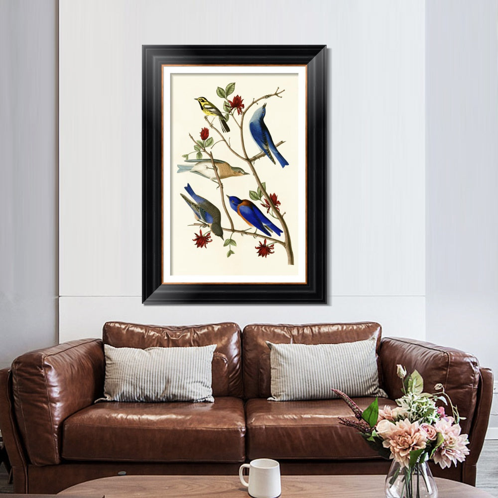 INVIN ART Framed Canvas Art Giclee Print Series#140 by John James Audubon  Home Office Wall Art Decorations