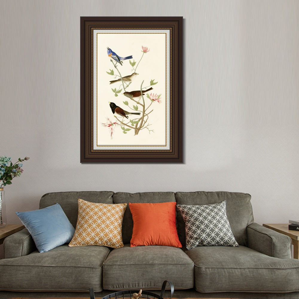 INVIN ART Framed Canvas Art Giclee Print Series#143 by John James Audubon  Home Office Wall Art Decorations