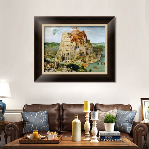 INVIN ART Framed Canvas Art Giclee Print The Arnolfini Portrait by Jan Van Eyck Wall Art Living Room Home Office Decorations