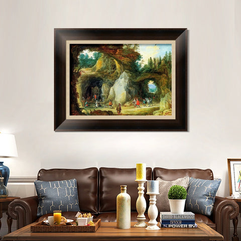 INVIN ART Framed Canvas Art Giclee Print The Virgin and Child with Canon Joris Van der Paele by Jan Van Eyck Wall Art Living Room Home Office Decorations