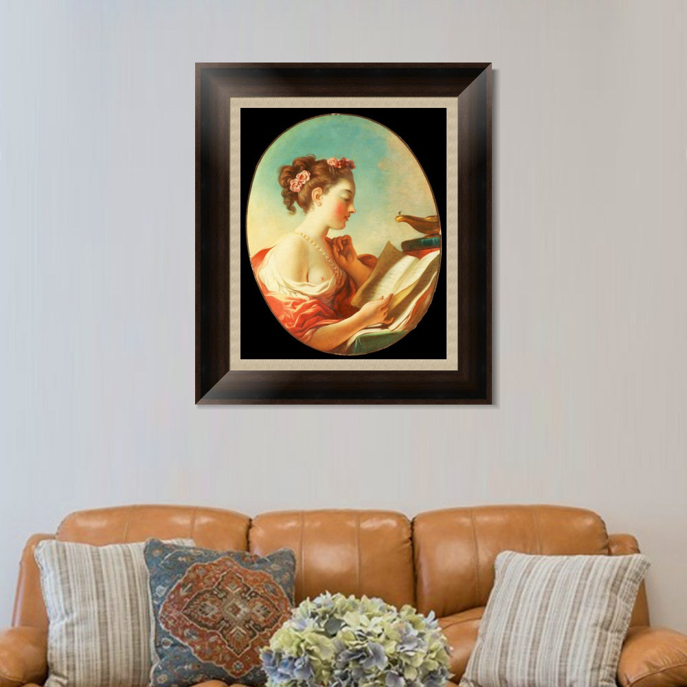 INVIN ART Framed Canvas Art Giclee Print Allegory of Vigilance by Jean Honore Fragonard Wall Art Living Room Home Office Decorations