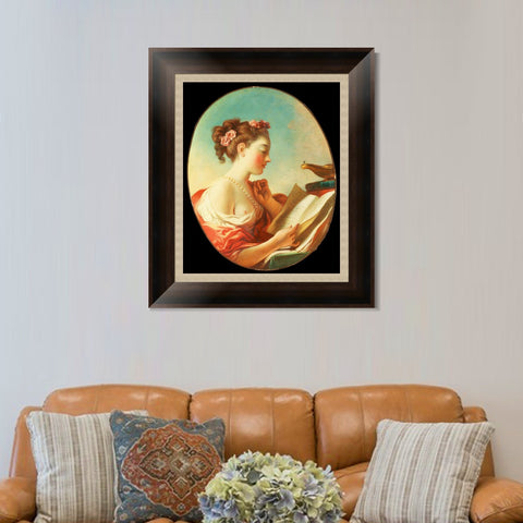 INVIN ART Framed Canvas Art Giclee Print Allegory of Vigilance by Jean Honore Fragonard Wall Art Living Room Home Office Decorations