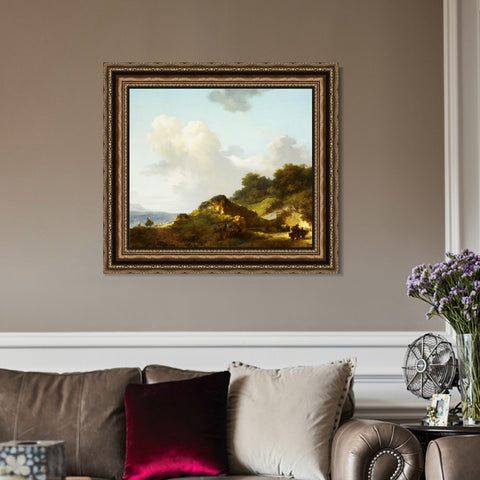 INVIN ART Framed Canvas Art Giclee Print Lyon Honorary Rock Hotel by Jean Honore Fragonard Wall Art Living Room Home Office Decorations