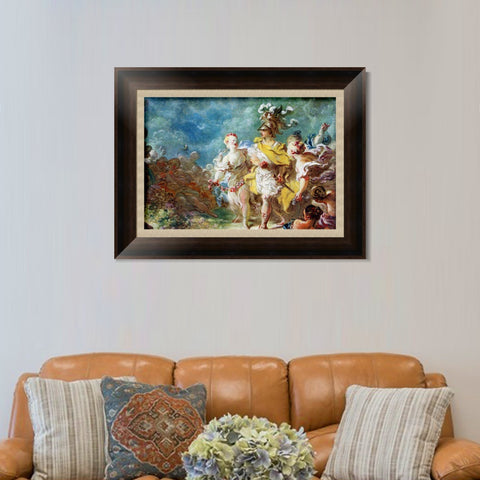 INVIN ART Framed Canvas Art Giclee Print Renaldo in the enchanted forest finds the ghost of armada emerged from the bark of a myrtle,1760 by Jean Honore Fragonard