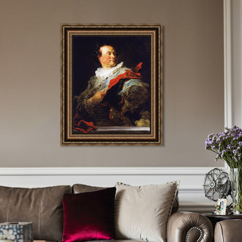 INVIN ART Framed Canvas Art Giclee Print Mr Francois Henri by Jean Honore Fragonard Wall Art Living Room Home Office Decorations