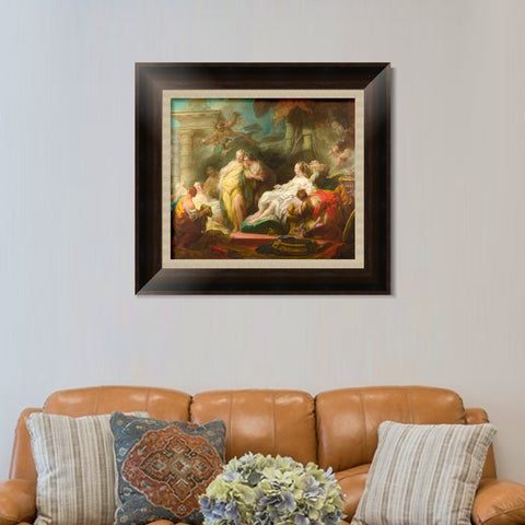 INVIN ART Framed Canvas Art Giclee Print Psyche showing her Sisters her Gifts from Cupid by Jean Honore Fragonard Wall Art