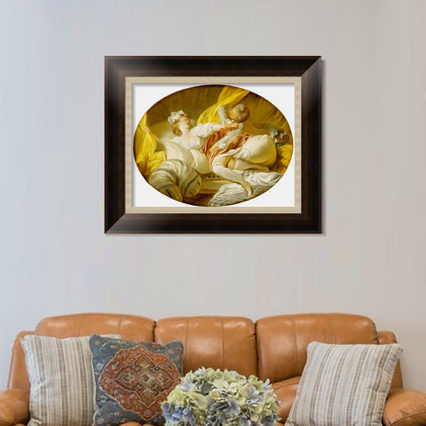 INVIN ART Framed Canvas Art Giclee Print The Beautiful Servant by Jean Honore Fragonard Wall Art Living Room Home Office Decorations
