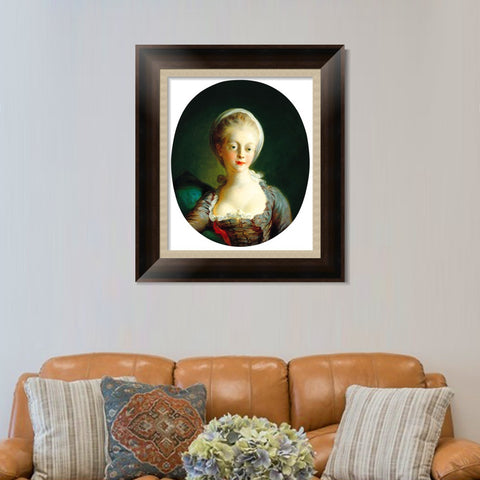 INVIN ART Framed Canvas Art Giclee Print Portrait of a Young Lady by Jean Honore Fragonard Wall Art Living Room Home Office Decorations