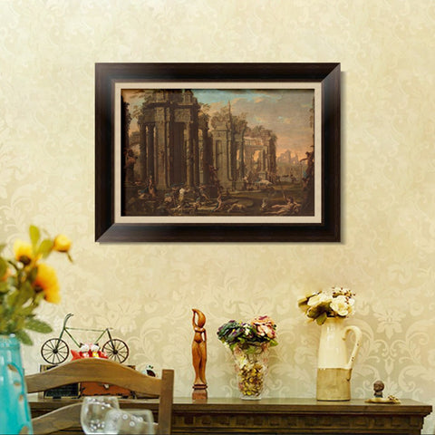 INVIN ART Framed Canvas Art Giclee Print Clemente Spera Bacchanal by Alessandro Magnasco Wall Art Living Room Home Office Decorations