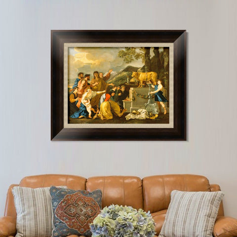 INVIN ART Framed Canvas Art Giclee Print Andrea di Lione by Nicolas Poussin Wall Art Living Room Home Office Decorations