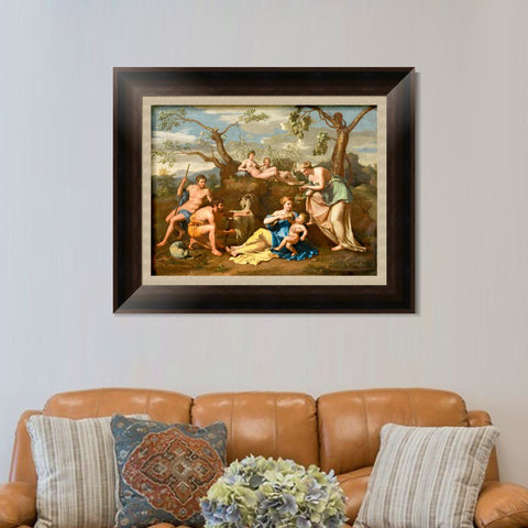 INVIN ART Framed Canvas Art Giclee Print Follower of Nicolas Poussin by Nicolas Poussin Wall Art Living Room Home Office Decorations