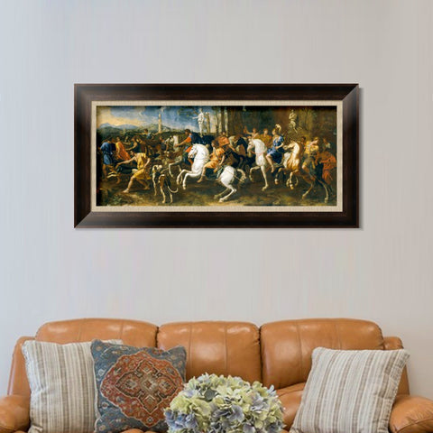 INVIN ART Framed Canvas Art Giclee Print The Meleager Hunt by Nicolas Poussin Wall Art Living Room Home Office Decorations
