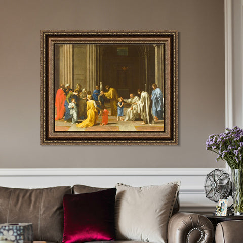 INVIN ART Framed Canvas Art Giclee Print Confirmation by Nicolas Poussin Wall Art Living Room Home Office Decorations