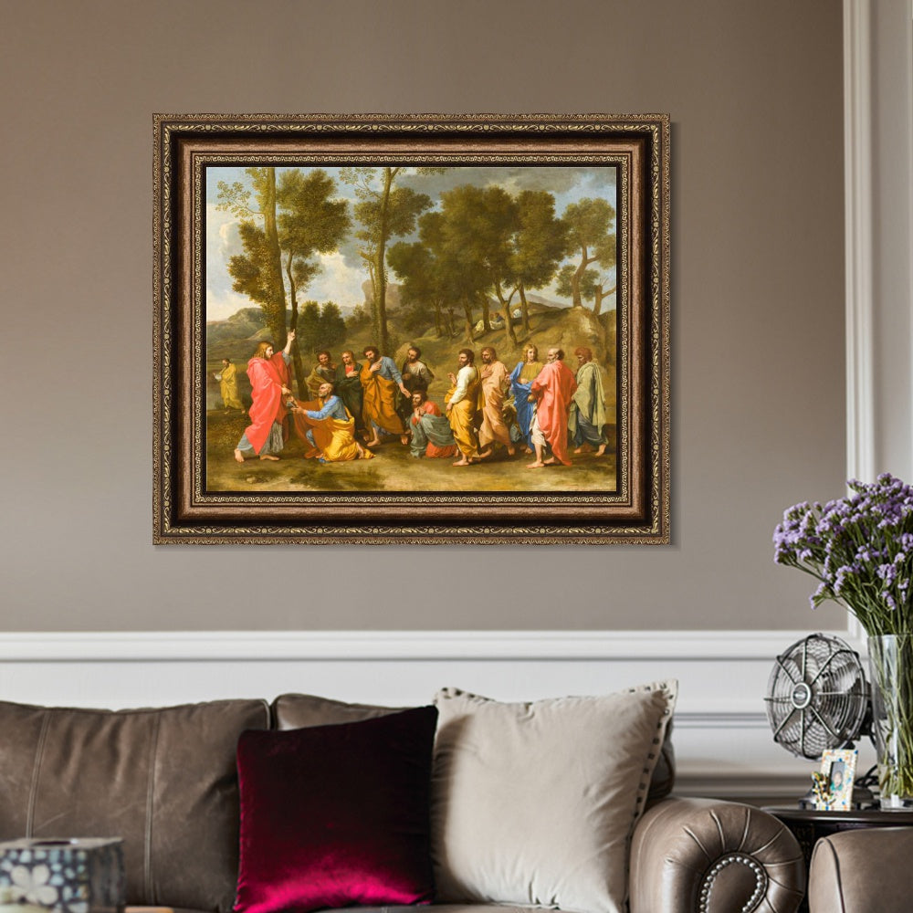 INVIN ART Framed Canvas Art Giclee Print Ordination by Nicolas Poussin Wall Art
