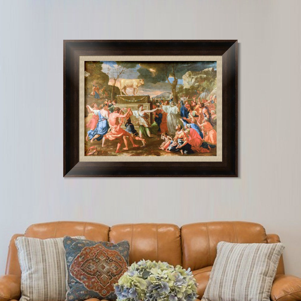 INVIN ART Framed Canvas Art Giclee Print Acis and Galatea by Nicolas Poussin Wall Art
