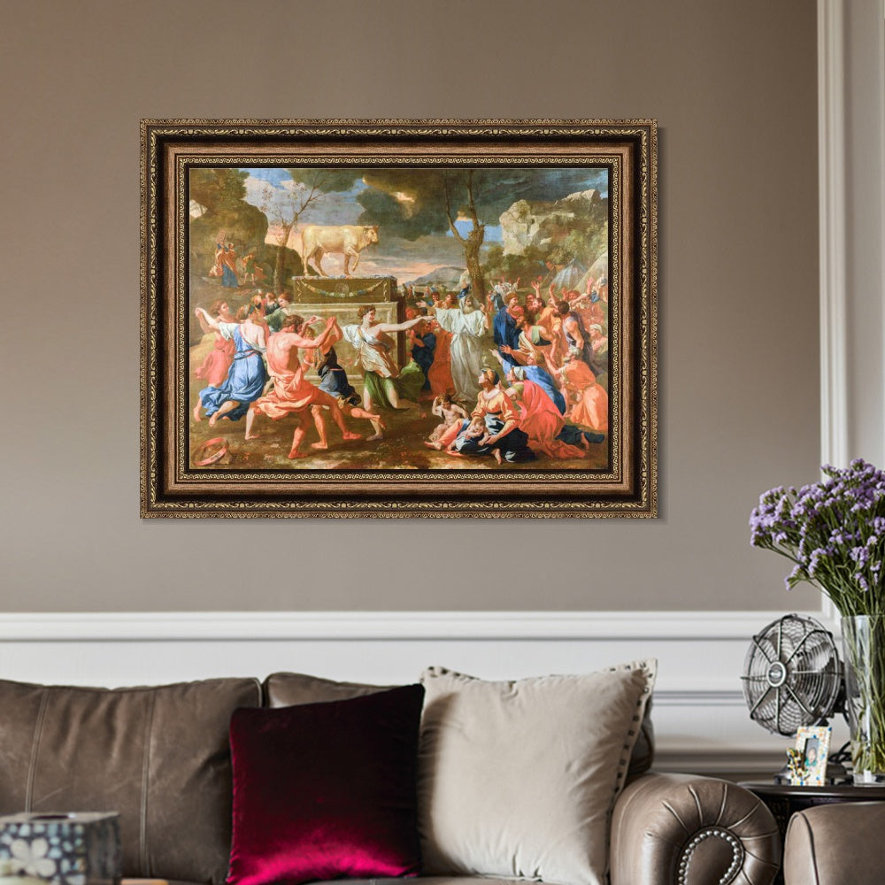 INVIN ART Framed Canvas Art Giclee Print Acis and Galatea by Nicolas Poussin Wall Art