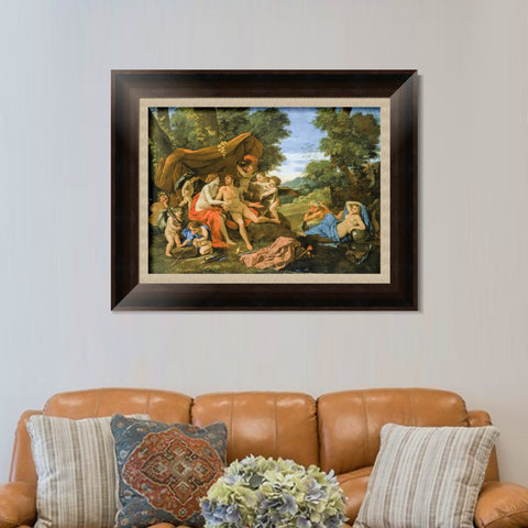 INVIN ART Framed Canvas Art Giclee Print Mars and Venus by Nicolas Poussin Wall Art Living Room Home Office Decorations