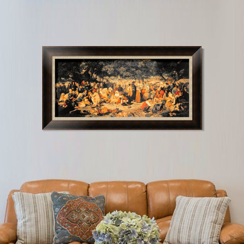 INVIN ART Framed Canvas Art Giclee Print Pardon Day in Brittany by Nicolas Poussin Wall Art Living Room Home Office Decorations