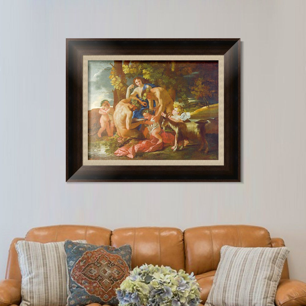 INVIN ART Framed Canvas Art Giclee Print Series#059 by Nicolas Poussin Wall Art