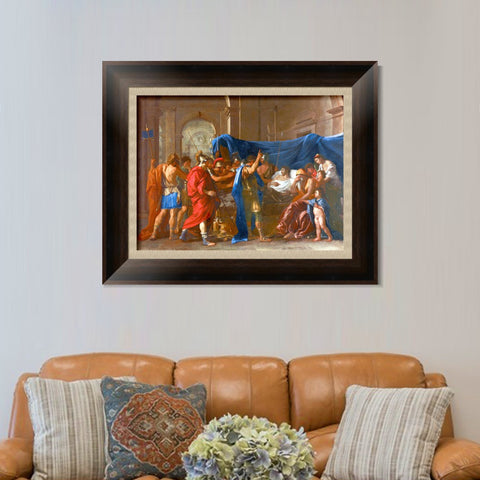 INVIN ART Framed Canvas Art Giclee Print Series#060 by Nicolas Poussin Wall Art Living Room Home Office Decorations