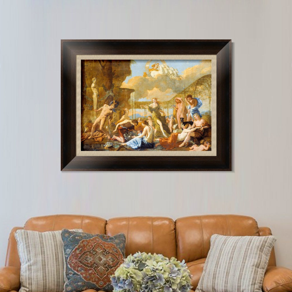 INVIN ART Framed Canvas Art Giclee Print The Empire of Flora (1631) by Emperor by Nicolas Poussin Wall Art