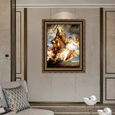 INVIN ART Framed Canvas Art Giclee Print Series#006 by Peter Paul Rubens Wall Art Living Room Home Office Decorations