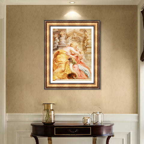 INVIN ART Framed Canvas Art Giclee Print Series#009 by Peter Paul Rubens Wall Art Living Room Home Office Decorations
