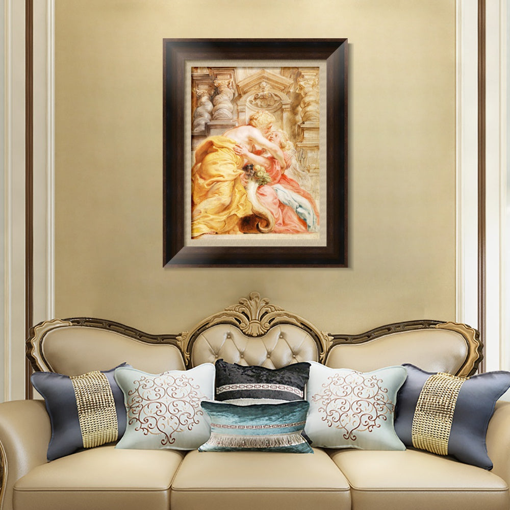 INVIN ART Framed Canvas Art Giclee Print Series#009 by Peter Paul Rubens Wall Art