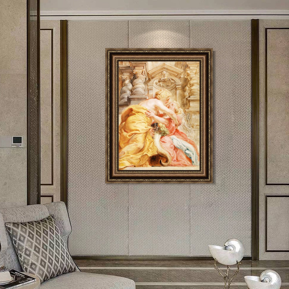 INVIN ART Framed Canvas Art Giclee Print Series#009 by Peter Paul Rubens Wall Art