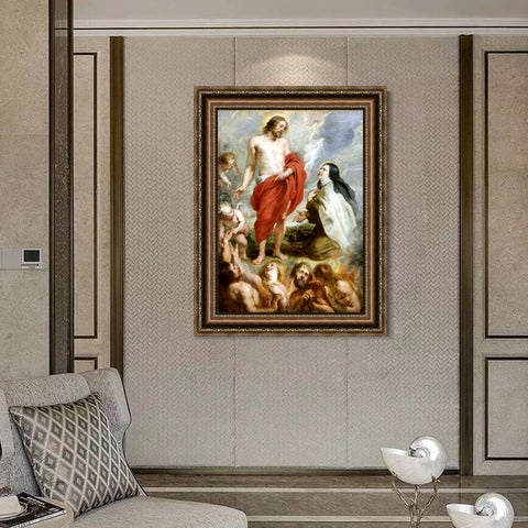 INVIN ART Framed Canvas Art Giclee Print Series#027 by Peter Paul Rubens Wall Art Living Room Home Office Decorations