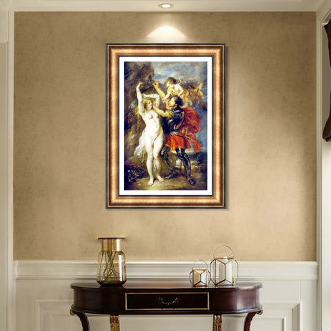 INVIN ART Framed Canvas Art Giclee Print Series#036 by Peter Paul Rubens Wall Art Living Room Home Office Decorations