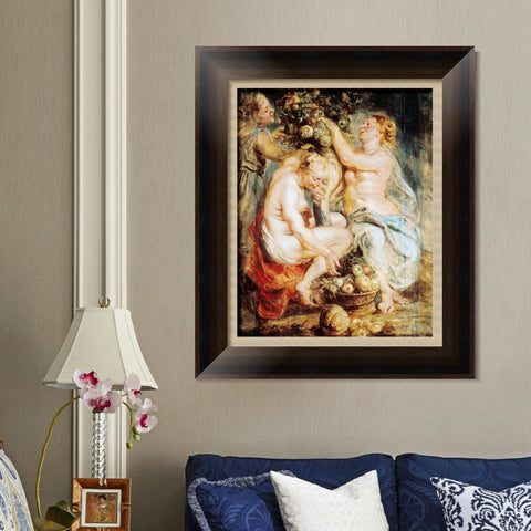 INVIN ART Framed Canvas Art Giclee Print Series#043 by Peter Paul Rubens Wall Art Living Room Home Office Decorations