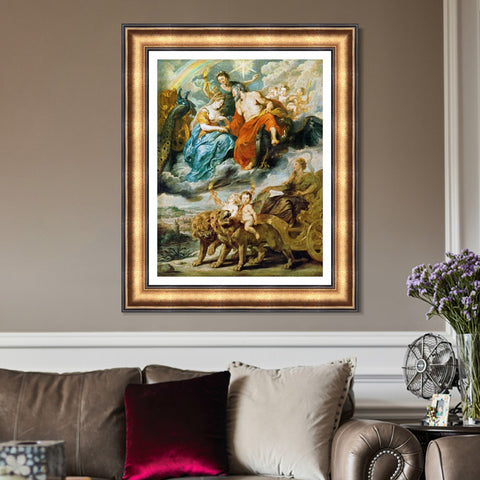 INVIN ART Framed Canvas Art Giclee Print Series#057 by Peter Paul Rubens Wall Art Living Room Home Office Decorations