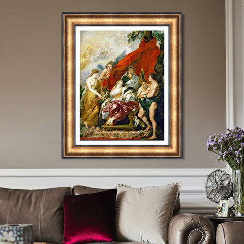 INVIN ART Framed Canvas Art Giclee Print Series#059 by Peter Paul Rubens Wall Art Living Room Home Office Decorations