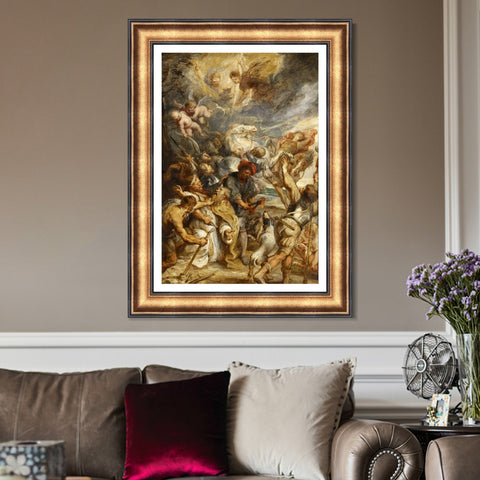 INVIN ART Framed Canvas Art Giclee Print Series#063 by Peter Paul Rubens Wall Art Living Room Home Office Decorations