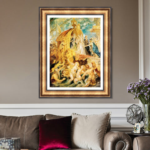 INVIN ART Framed Canvas Art Giclee Print Series#069 by Peter Paul Rubens Wall Art Living Room Home Office Decorations